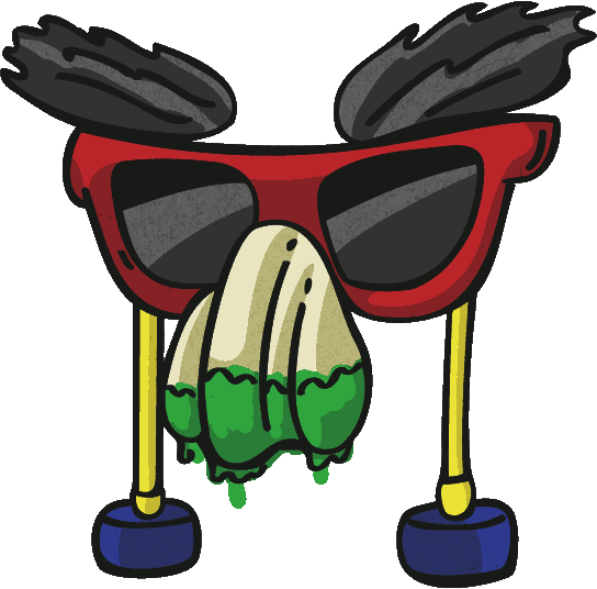 Funny glasses and fake nose