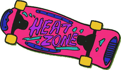 90' styled pink skateboard